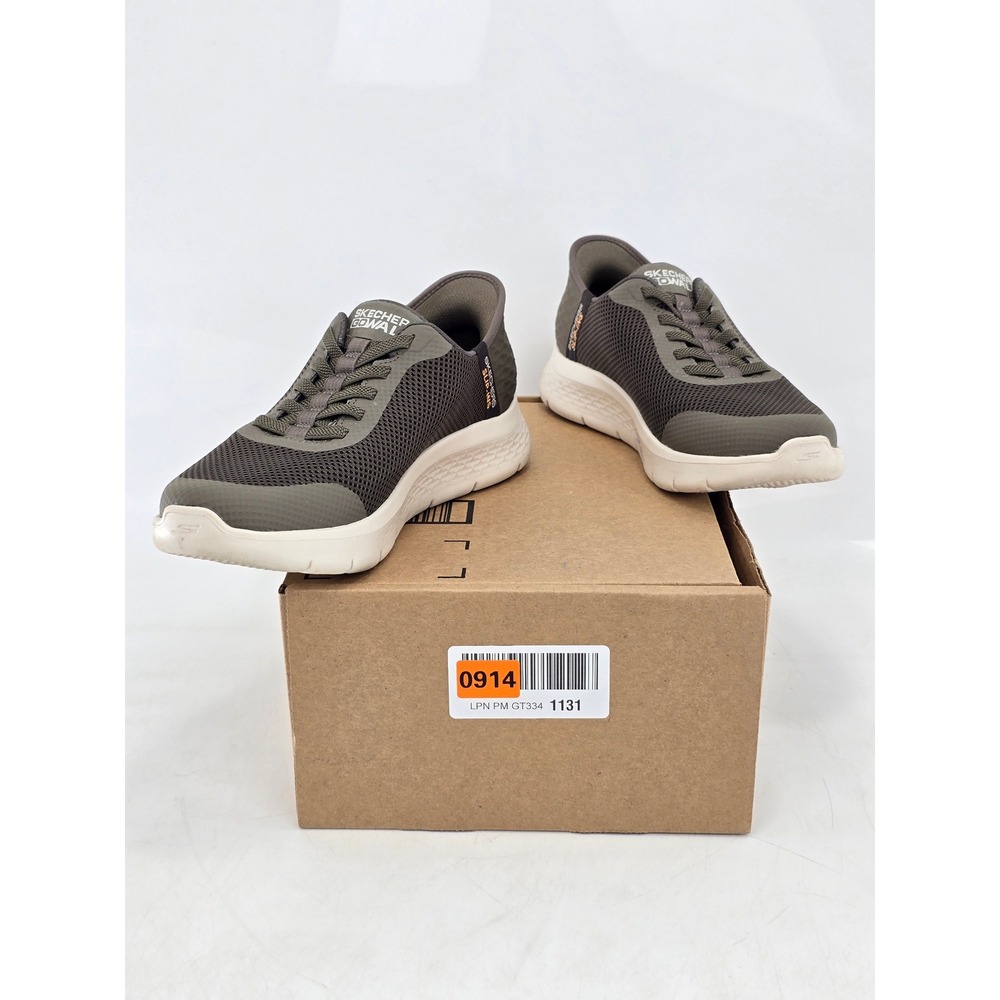 Skechers GOwalk Slip-Ins Mens 7.5 Brown Mesh Athletic Sneakers 216324 Excellent